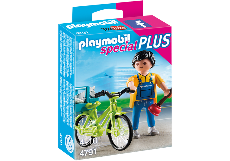 Playmobil Handyman with Bike 4791