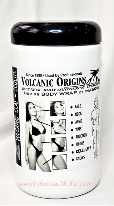Volcanic Origins Face & Body Ash Mineral Clay Mud Mask 36 oz. size