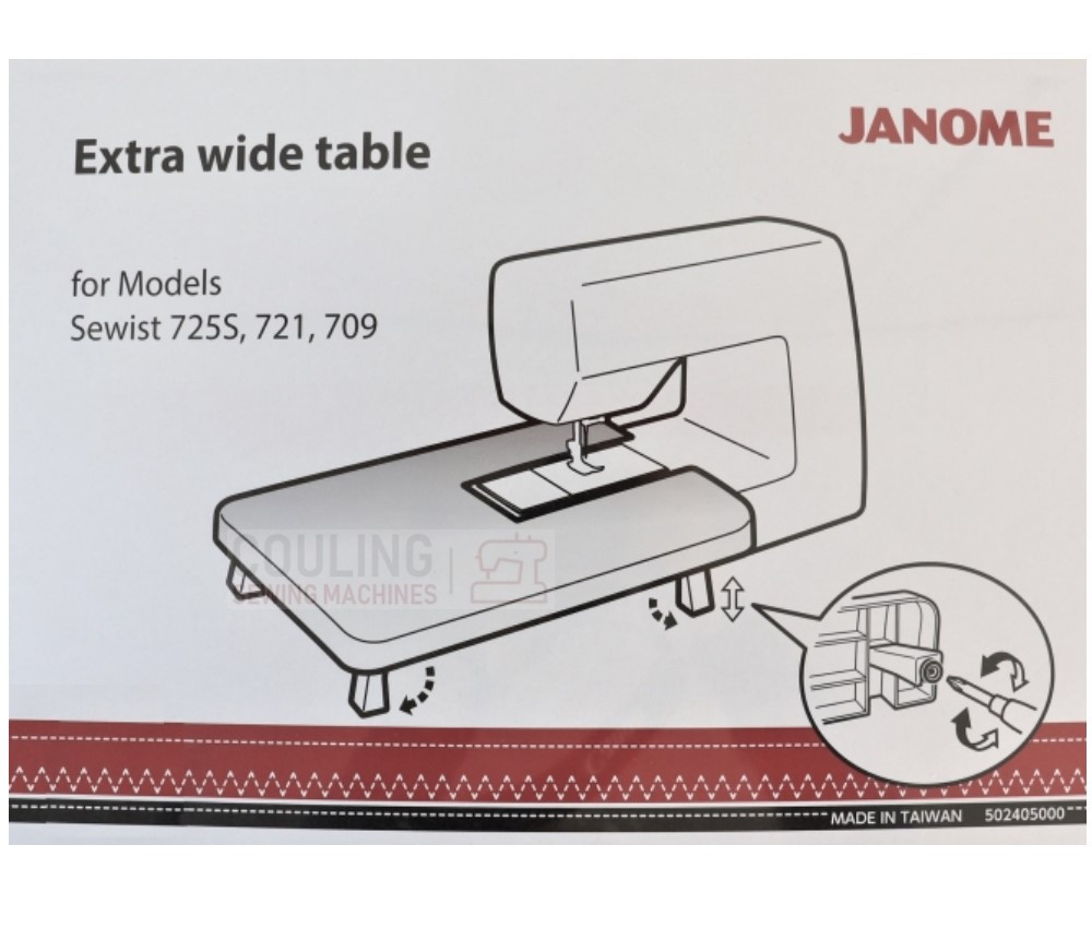 Janome Machine Extension Table White Plastic Sewist 725s 721s Only