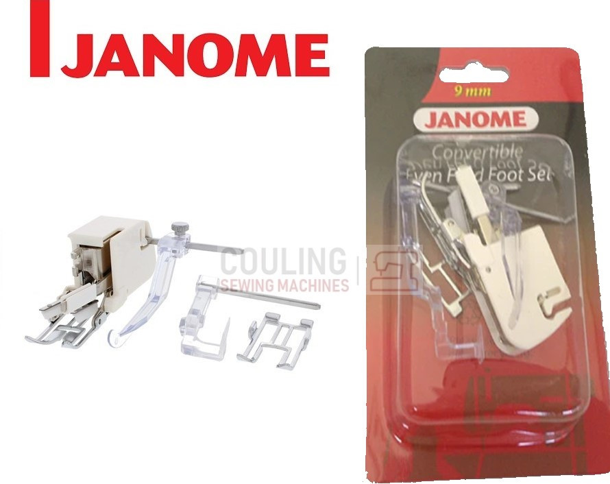 JANOME CONVERTIBLE EVEN FEED WALKING FOOT 202133005 9mm CATEGORY D