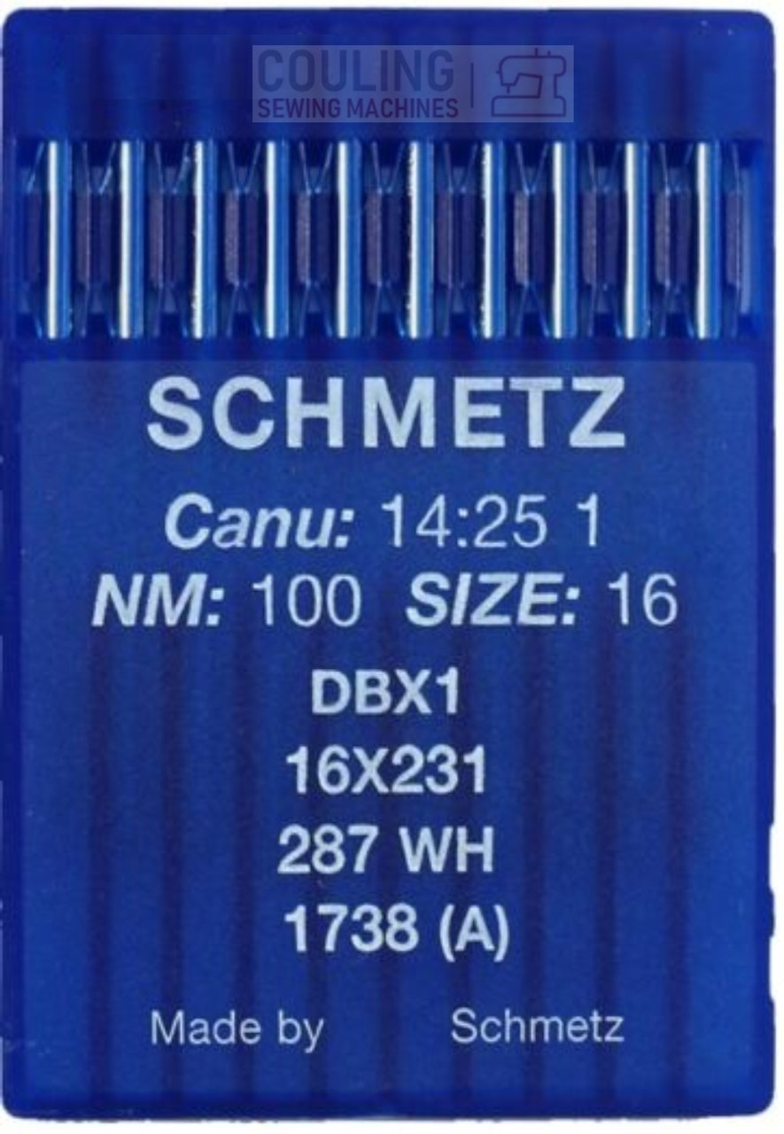 SCHMETZ INDUSTRIAL SEWING MACHINE NEEDLES, DBX1 1738 (A) 16X231, X10