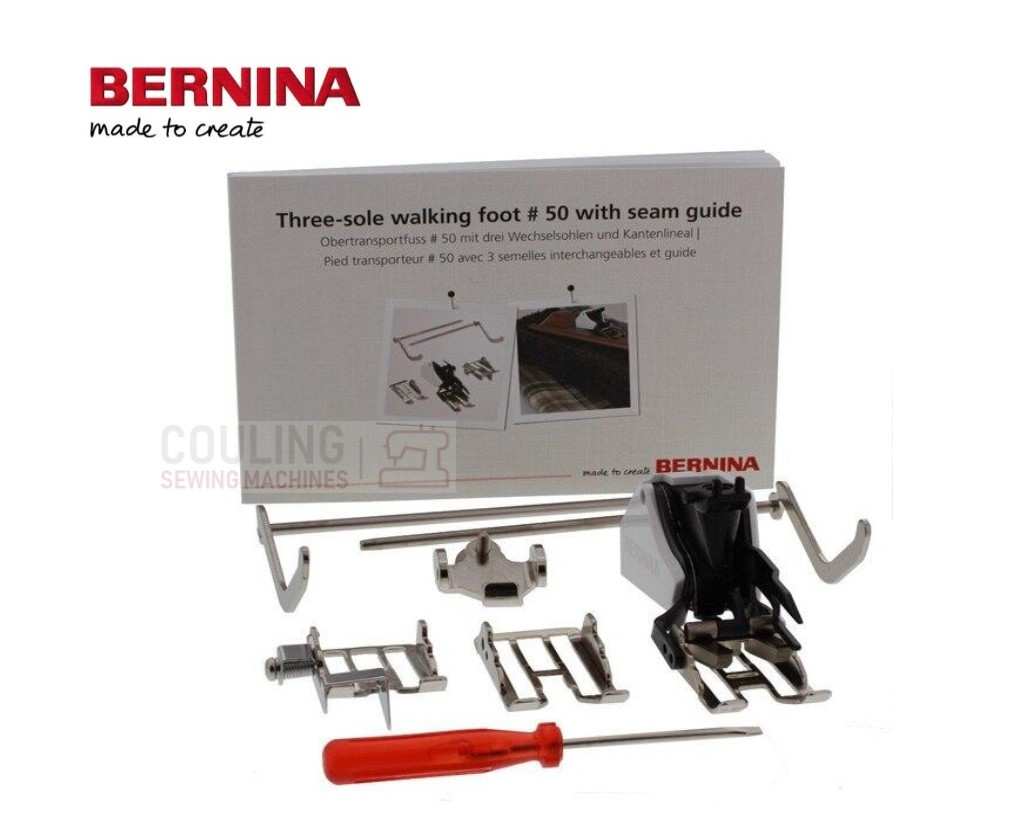 Bernina Threesole Walking Foot Set with Seam Guide 50V Couling