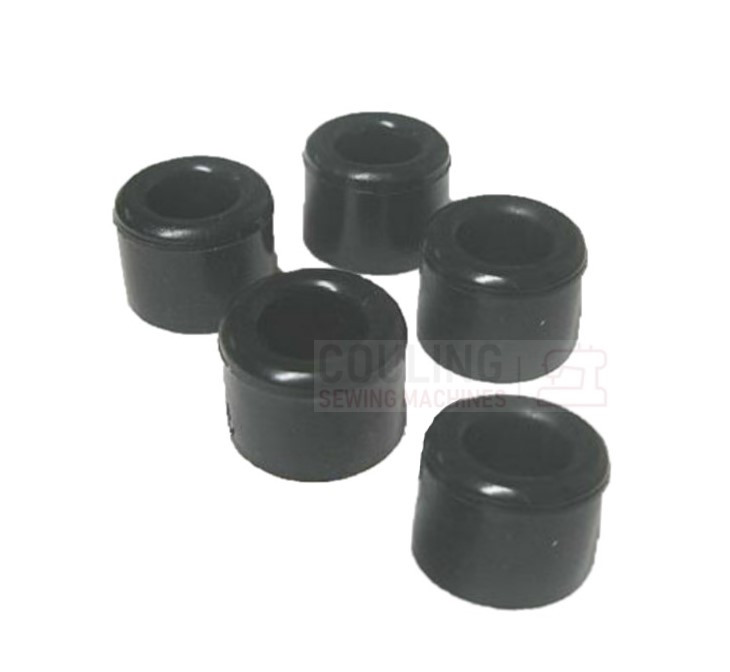 Set of 5 Singer Sewing Machine Base Rubber Feet Older 222k 411G 431G