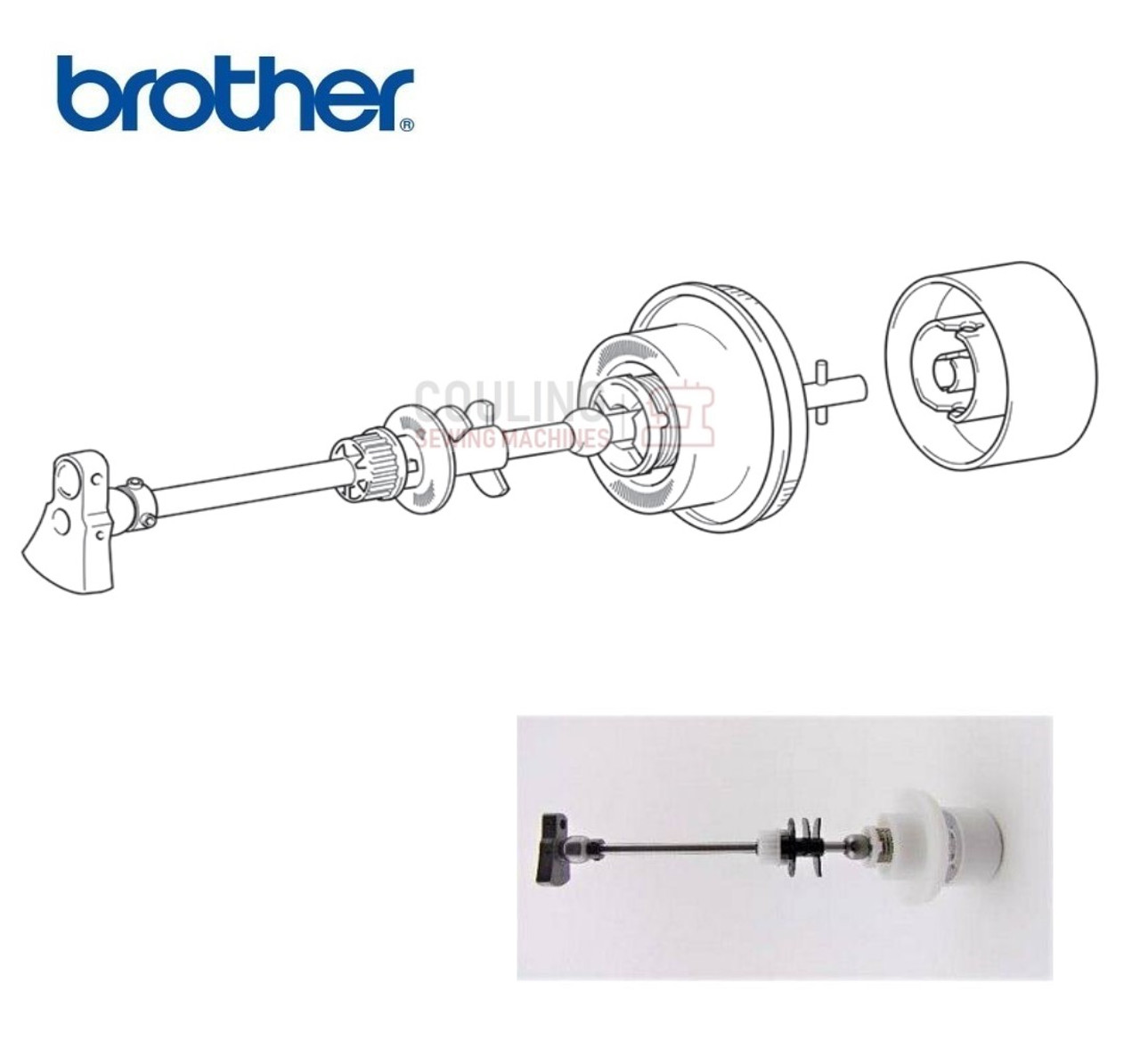 Brother Top Upper Shaft Supply Complete CP4 with Balance wheel - FS100WT  FS130QC - XE7621001