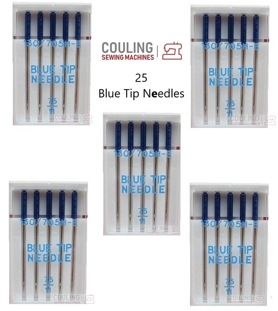 JANOME Sewing Machine BLUE TIP NEEDLES-SIZE 11/75 (PACK OF 5)  -990311000-Genuine