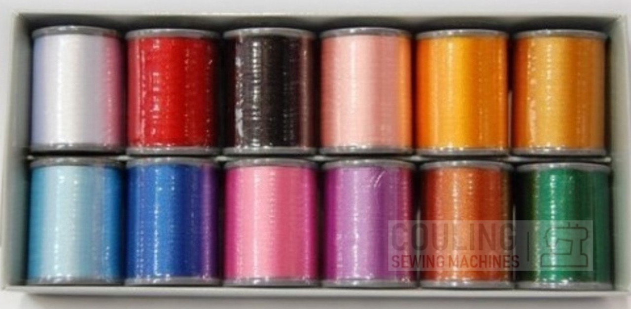 Brother satin finish embroidery thread 300m spool ORANGE 208
