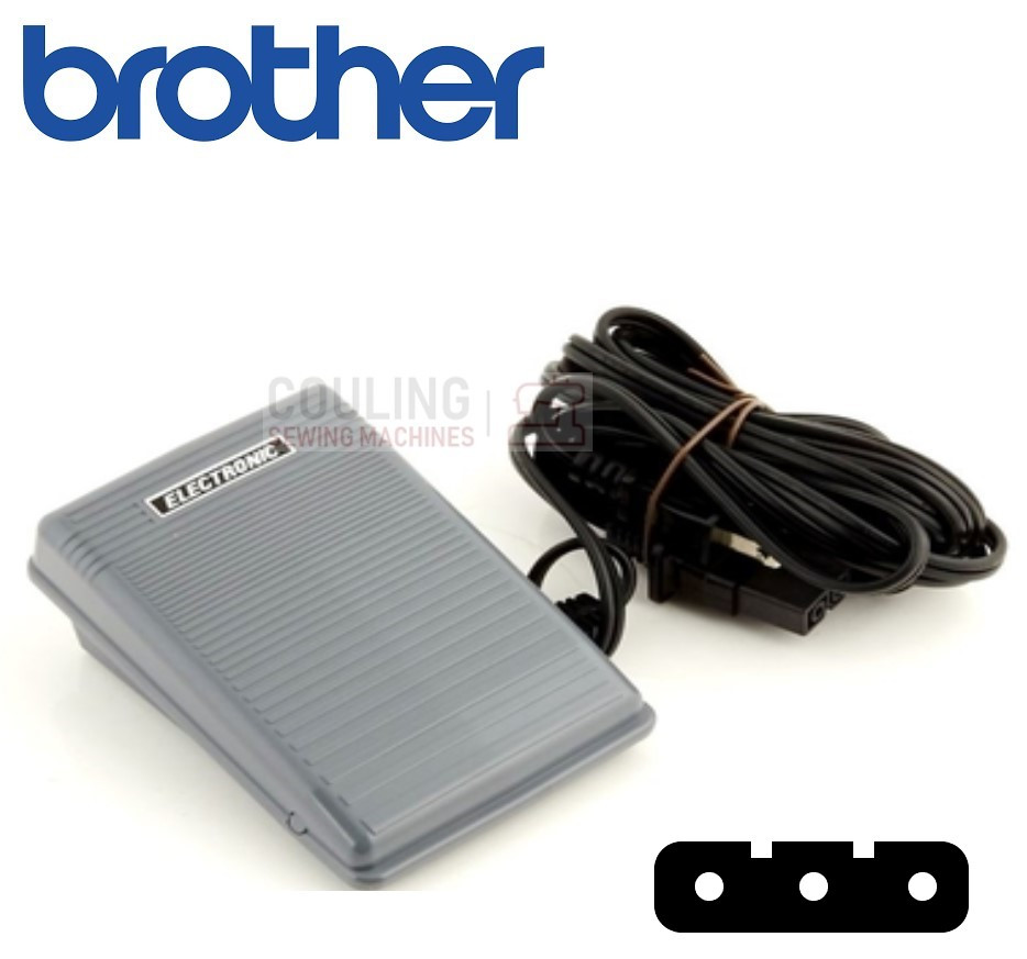 Brother Foot Control Pedal & Lead Standard 3 Pin XC7456521 Couling