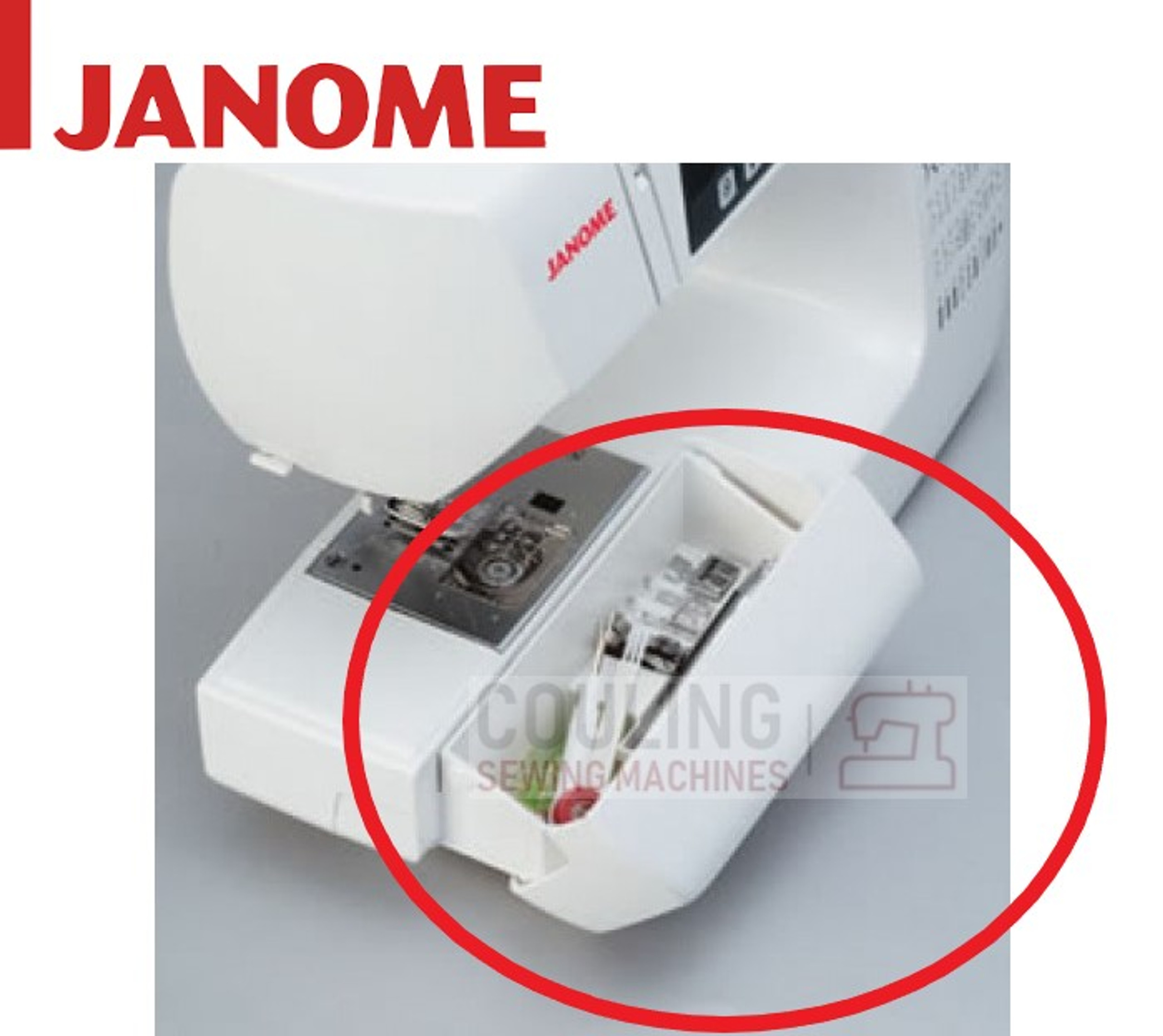 Janome Accessory Extension Box (Small white front box) Janome Machines