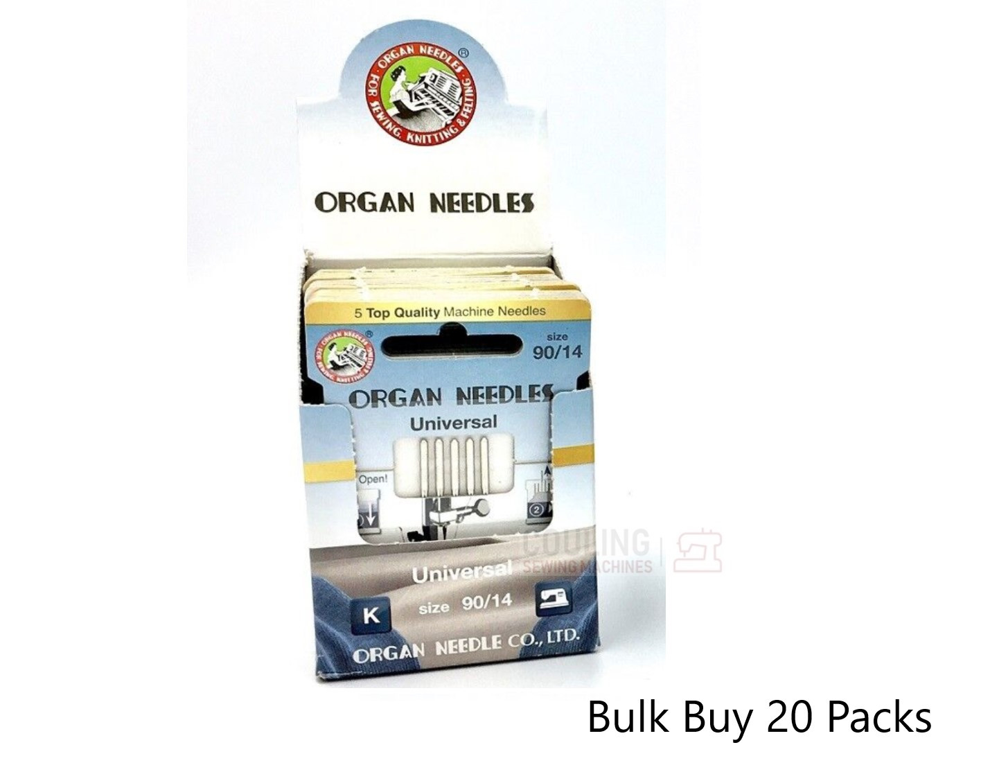 Organ Domestic Sewing Machine Needles Standard Universal (Box of 100