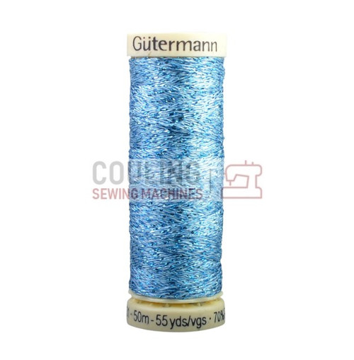 Gutermann Metallic Effect Thread 50m - Ice Blue 143