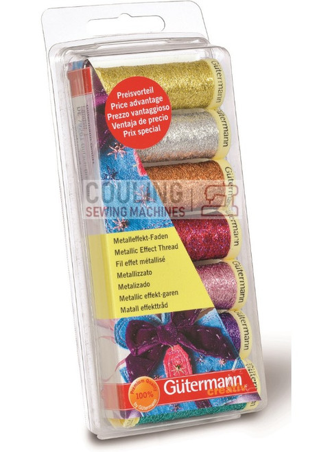 Gutermann Metallic Effect Thread Box Set 50m x 7