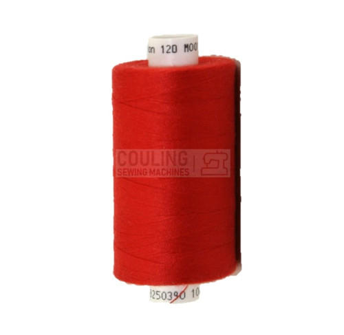 MOON Coats Polyester Sewing & Overlocker Thread 1000m - RED 012 M012