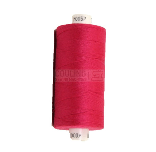 MOON Coats Polyester Sewing & Overlocker Thread 1000m - CERISE PINK 057