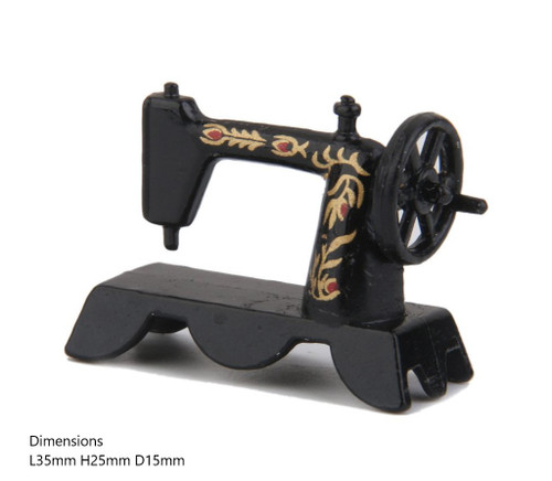 Mini Black Sewing Machine Sewing Room Retro Ornament Small #U200
