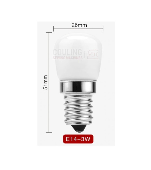 Sewing Machine & Overlocker LED 3W ULTRA BRIGHT WHITE Day Light Bulb Lamp SCREW E14 3w