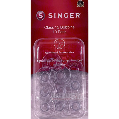 Singer Class 15 Plastic Bobbins - 10PK Genuine Packaged 250061096