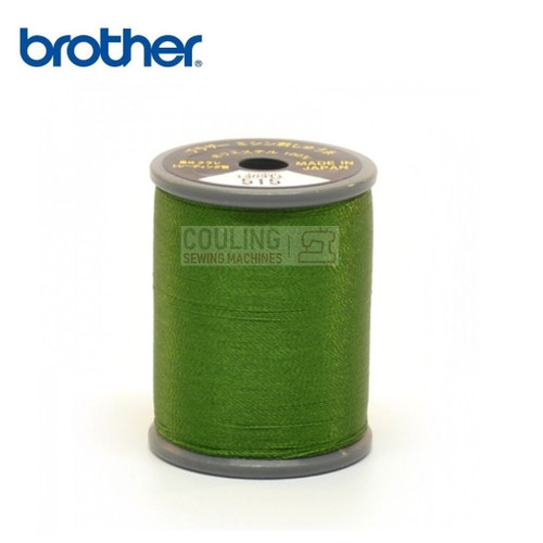 Brother Satin Embroidery Thread 100% Polyester 300m MOSS GREEN 515