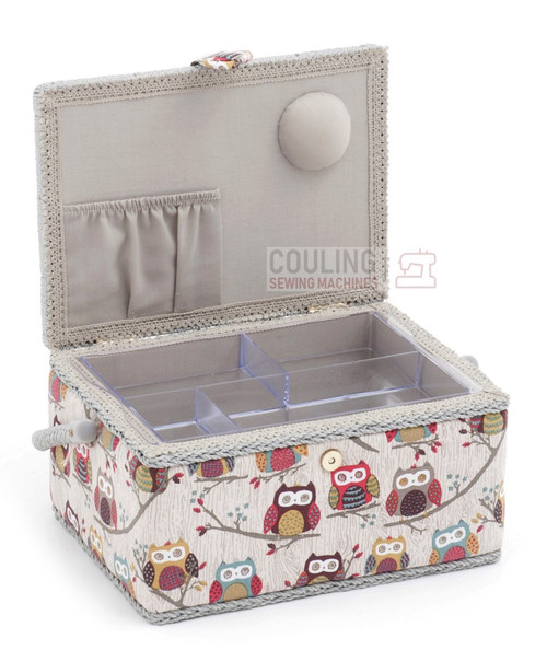 Hobbygift Medium Sewing / Craft Box - HOOT/OWL Design (MRM/195)