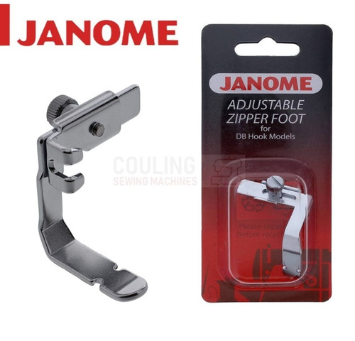 JANOME HD9 1600p Adjustable Zipper Piping Cording Foot DB Hook - 767408011