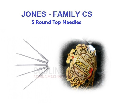 5 Needles For the JONES FAMILY CS Sewing Machines - Size 90/14