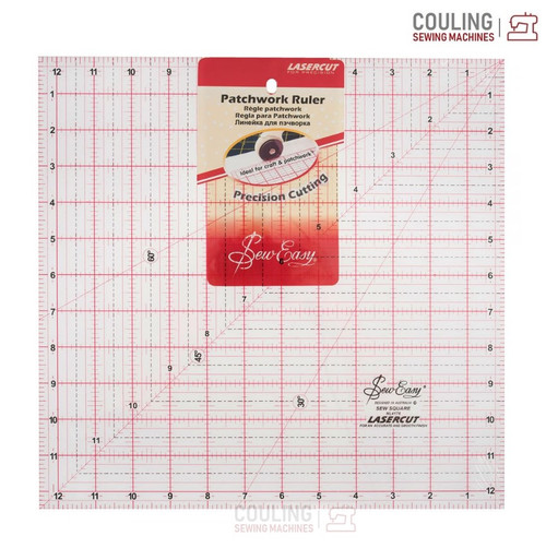 Sew Easy Square Quilting Template Ruler EXTRA LARGE 12.5" x 12.5" - NL4178