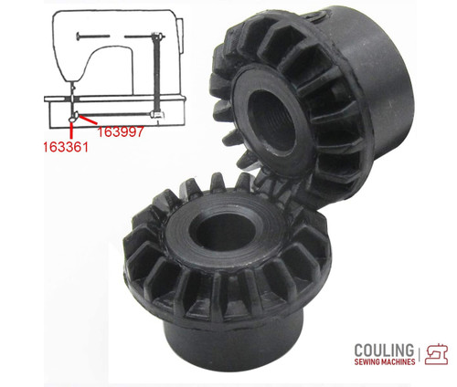 Singer Feed Gear Set of 2 - Lower Timing Gears 400 500 Series +