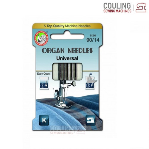 Organ Eco Pack of 5 Domestic Sewing Machine Needles Universal - Size 90/14 