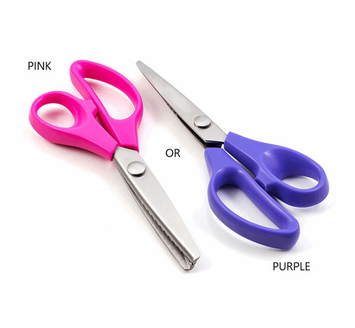 Pinking Shears 20cm/8" Stainless Steel Blades - Pink  B4828