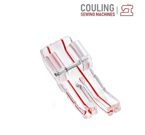 Universal Foot Clip on 1/4 Clear Plastic Narrow Thick Red Markings