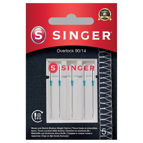 Singer Needles 2022 5pk Overlock ELx705 Size 90/14