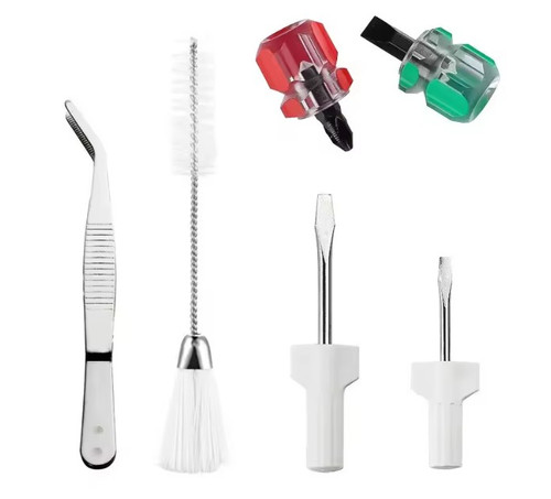Sewing Machine Service Tool Kit Mini 6 Pcs Screwdrivers + Large Brush