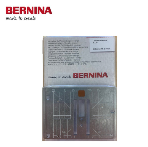 Bernina Needle Plate Straight Cutwork Felting PunchWork 435, 475, 720 - 0333397014