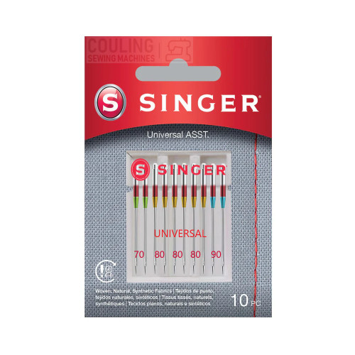 Singer Standard Assorted Sewing Machine Needles 2020 Mixed sizes x 10