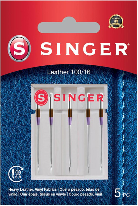 Singer strong leather vinyl needles 2032 5pk 