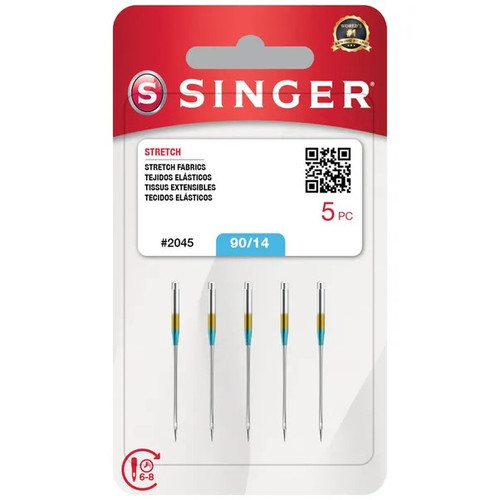 Singer Sewing Machine Needles 2045 5pk Ball Point 90/14
