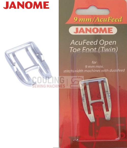 JANOME ACUFEED OPEN TOE FOOT TWIN UD - 202149004 9mm CATEGORY D