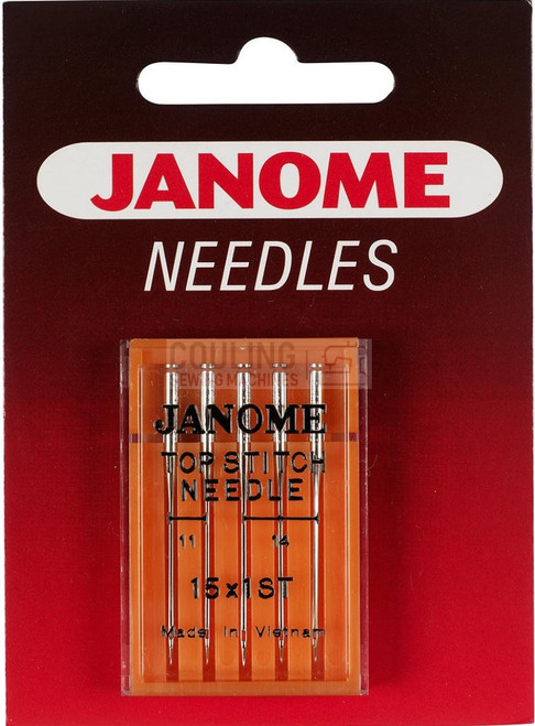 Janome Needles Top Stitch Mix 75/11, 90/14 5pk