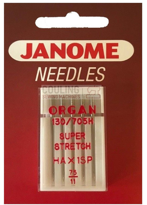 Janome Needles Overlock HAx1SP Super Stretch 75/11 5pk 