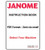 Genuine Janome Sewing Machines Instruction Manual - PDF File Format Only