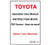 Genuine Toyota Sewing Machines User Guide Instruction Book Operation Manual