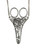 Pewter Sewing Design Chatelaine Pendant Scissors Collectable Gift 8680
