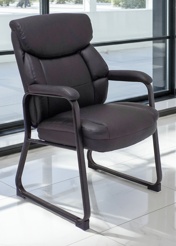 Black Leather Bariatric Chair 400-Pound Capacity