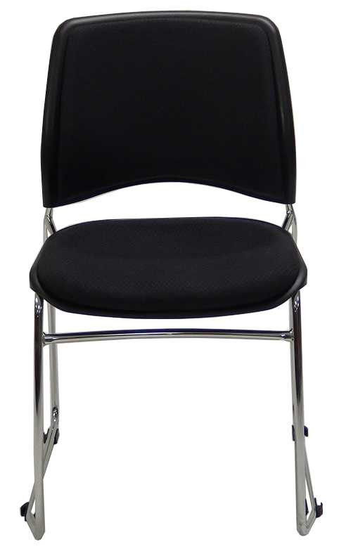 Padded Ganging Office Stacking Chairs, 300-Pound Capacity