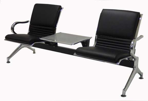 2-Seater Upholstered Beam Seating w/Magazine Table