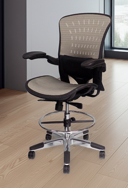 350 Lbs. Capacity ErgoFlex All-Mesh Office Stool - 23"-31" Seat Ht.