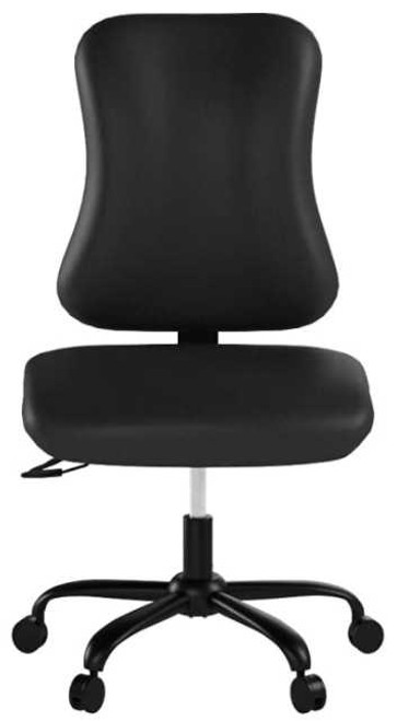 400 Lbs. Capacity Big & Tall Black Fabric Armless Task Chair