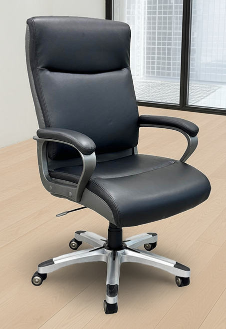 Black and Gray Leather Desk Chair