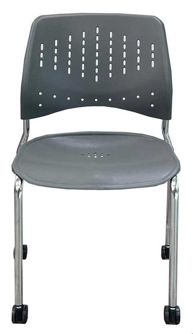 300 lb. Capacity Gray Mobile Stacking Training Room Chair