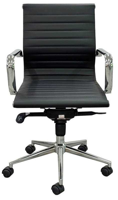 Contemporary Classic Mid Back Leather Office Chair