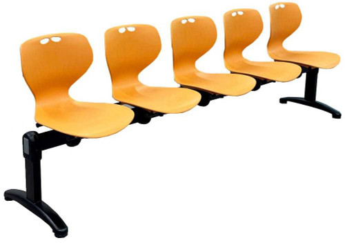 300-Pound Capacity Molded Polypropylene 5-Seat Beam Seating